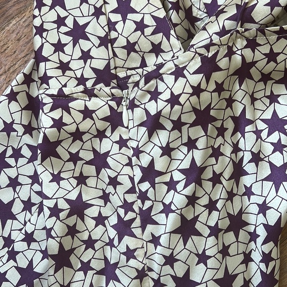 Julie Brown Purple Silk Star cross back short dress - Picture 4 of 7